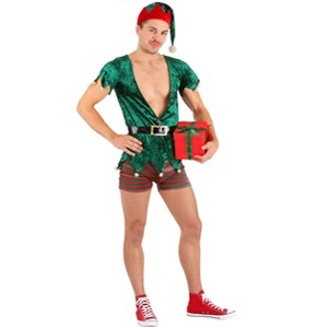 HalloweenCostumes.com Men's Charismatic Christmas Elf Costume - 1 of 2