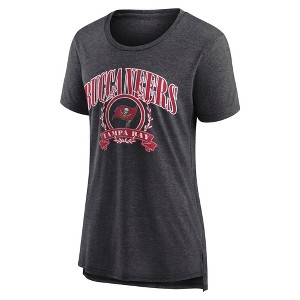 NFL Tampa Bay Buccaneers Women's Heather Short Sleeve Tri-Blend T-Shirt - 1 of 3