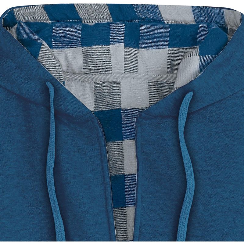 Collections Etc Men's Plaid Lined Knit Hoodie, 3 of 6