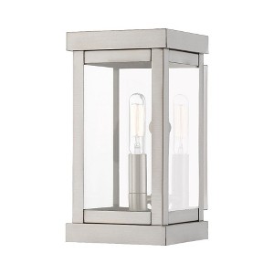 Livex Lighting Hopewell 1 - Light Wall Light in  Brushed Nickel - 1 of 2