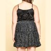 Women's Satin Tiered Mini Skirt - Plus - Oddi - 2 of 2