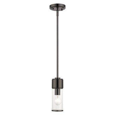 Livex Lighting Quincy 1 - Light Pendant in  Black Chrome