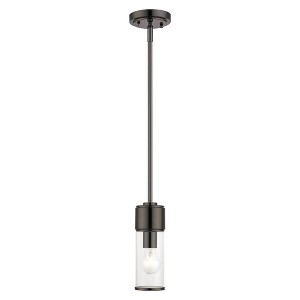 Livex Lighting Quincy 1 - Light Pendant in  Black Chrome - 1 of 4