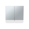 ChicFurnit Bathroom Storage Cabinet Mirror Medicine Cabinet with Interior Shelves for Bathroom Use, White, 22.44"*21.65"*4.72" - 3 of 4