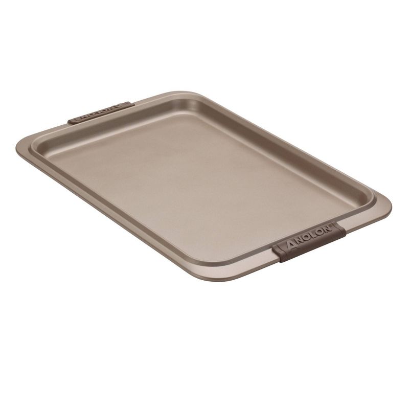 Anolon Bakeware with Silicone Grips 2pc 10&#34;x15&#34; Cookie Pan and 11&#34;x17&#34; Cookie Pan Bronze, 3 of 4