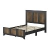 NicBex Farmhouse Wooden Full/Queen Platform Bed Frame with High Headboard and Footboard,Solid Wood Slats Support,No Box Spring Needed,Easy Assembly - 3 of 4