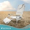 Ostrich Deluxe 3N1 Lightweight Lawn Beach Reclining Lounge Chair with Footrest, Outdoor Furniture for Patio, Balcony, Backyard, or Porch, White - 4 of 4