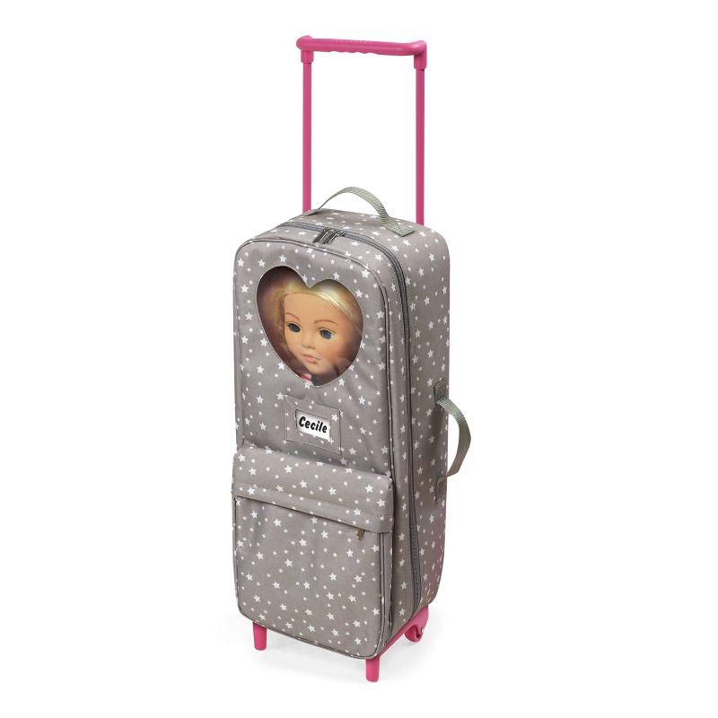 Travel and Tour Trolley Carrier with Bed for 18-in&#34; Dolls - Gray/Stars, 6 of 13