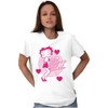 Vintage Betty Boop Cartoon Love Heart Womens Graphic T Shirt Tees Brisco Brands - 4 of 4
