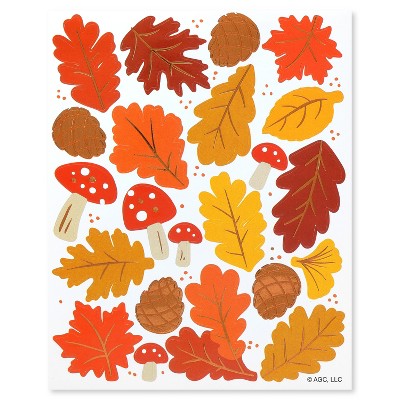 44ct Fall Sticker Sheets 'leaves And Mushrooms' : Target