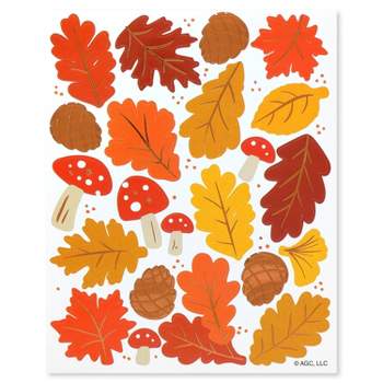 44ct Fall Sticker Sheets 'Leaves and Mushrooms'