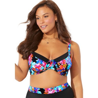 Swimsuits For All Women's Plus Size Leader Bra Sized Underwire