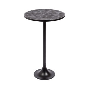 Kate and Laurel Baronet Round Metal Table, 14x14x24, Black - 1 of 4