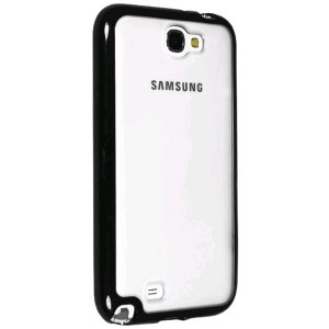 Technocel Hybrigel Case Cover for Samsung Galaxy Note II (Clear/Black) - SAGN2HGCLBK-Z - 1 of 1