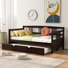 NicBex Twin/Full Size Daybed,Wood Sofa Bed Frame with Twin Size Trundle for Bedroom,Living Room,Apartment - 2 of 4