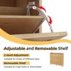 Coolmee Rattan Shoe Cabinet for Entryway with 4 Flip Drawers and 2 Drawer, Narrow Shoe Rack Organizer Hidden Shoe Rack Drawer for Entrance - 4 of 4