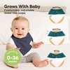 8pk Organic Quin Bandana Bibs, Baby Bibs for Drooling and Teething, Cotton Drool Bibs for Baby Girl, Baby Boy - 4 of 4
