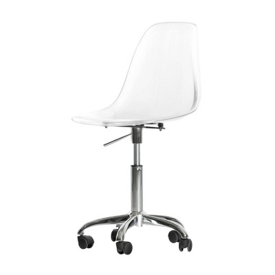 Acrylic swivel desk deals chair