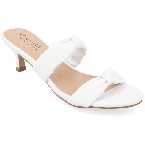 White pumps slip on sale on