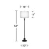 360 Lighting Dyna 58" High Black and Sheer Silver 2-Light Floor Lamp - 4 of 4