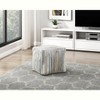 Modern Square Pouf Jacquard Fabric Upholstery Ottoman, Footstool, Non-Slip Floor Pouf, Bean Bag Chair, 1pc Sitting Pouf - 4 of 4