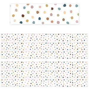Teacher Created Resources® Everyone is Welcome Painted Dots Straight Border Trim, 35 Feet Per Pack, 6 Packs - 1 of 3