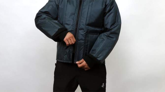 RefrigiWear Mens Econo-Tuff Warm Lightweight Fiberfill Insulated Workwear Jacket, 2 of 8, play video