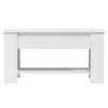 vidaXL Coffee Table White Engineered wood Adjustable Armrests - 4 of 4