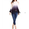 Women's Ombre Cold Shoulder Fringe Sweater - umgee - 2 of 4