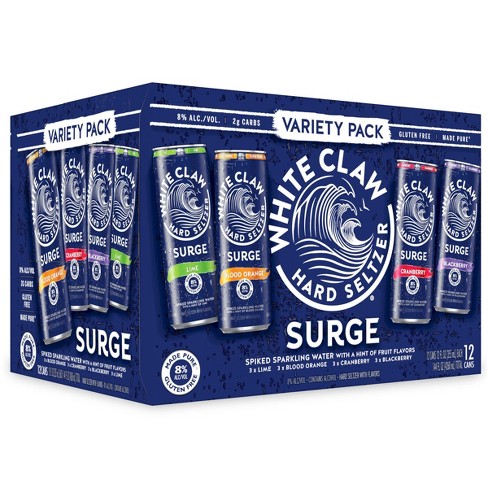 White Claw SURGE Hard Seltzer Variety Pack - 12pk/12 fl oz Slim Cans