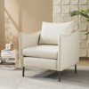 Colin Modern Anti-scratch Fabric Armchair with Black Metal Legs | Artful Living Design - 2 of 4