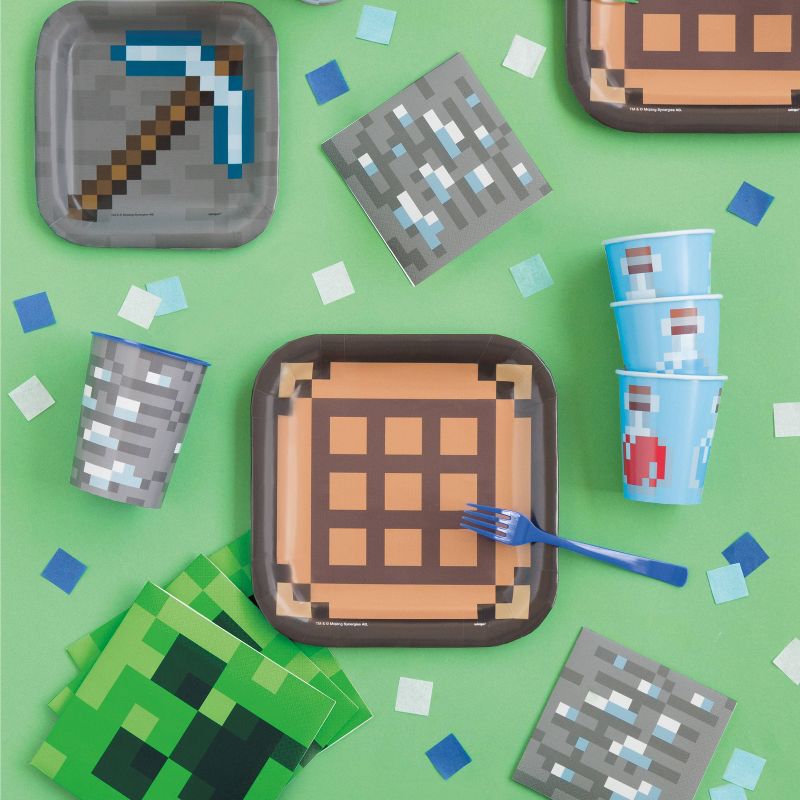 Minecraft 16ct Party Paper Napkins, 2 of 5