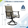 Patio Swivel Dining Chairs, High Back Set of 2, All Weather Patio Chair with Padded, Outdoor Swivel Rocker Chair for Lawn - 2 of 4