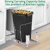 Under Cabinet Pull Out Trash Can Holder Kitchen Sink Waste Container Slide Out Shelf Recycling Bin, Heavy Duty Steel Frame, Trash Can Not Included - 3 of 4
