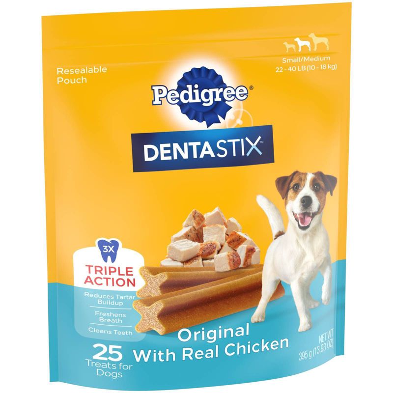 Pedigree Dentastix Original Small Medium Chicken Dental Dog Treats - 25ct, 3 of 5