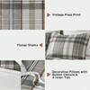 Queen Duvet Cover Set, Plaid Classic Cabin Lodge, Lightweight All Season, Tan/Gray Set of 3 - 3 of 4