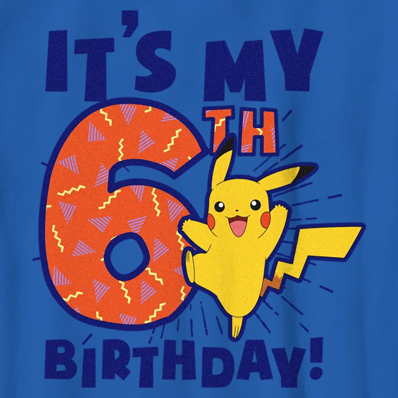 Boy's Pokemon It’s My 6th Birthday Pikachu T-Shirt, 2 of 6
