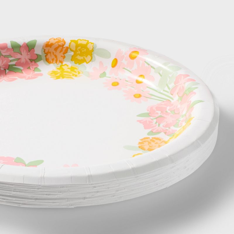 20ct Floral Snack Plates - Spritz&#8482;, 3 of 4