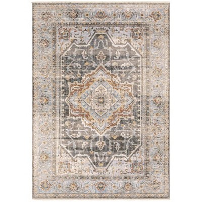 Oriental Weavers Maharaja 1803X Grey/ Blue Indoor Area Rug - 6'7" x 9'6"