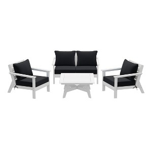 WestinTrends Avalon Outdoor 5-Piece Modular Sectional Patio Furniture Sofa Set - 1 of 4