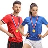 Juvale 12 Pack Soccer Award Medals Adults - Durable Red, White, and Blue 15.5" Ribbon (2 In, Metal, Gold) - 2 of 4