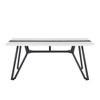 Ridstar Rectangular Large Dining Table with Adjustable Legs For Dining Room & Living Room-White - 2 of 4