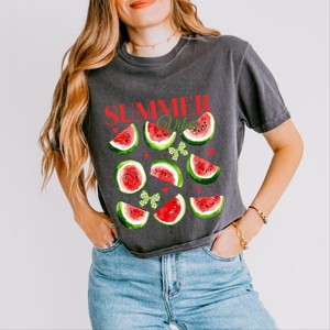 Simply Sage Market Watermelon Chart Summer Vibes Boxy Crop Top - 1 of 4