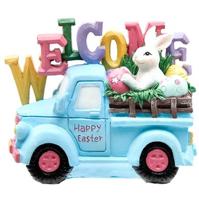 The Lakeside Collection Easter Bunny Welcome Truck Tabletop Decor