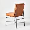Faux Leather & Metal Dining Chair - Black/Brown - Hearth & Hand™ with Magnolia - 4 of 4