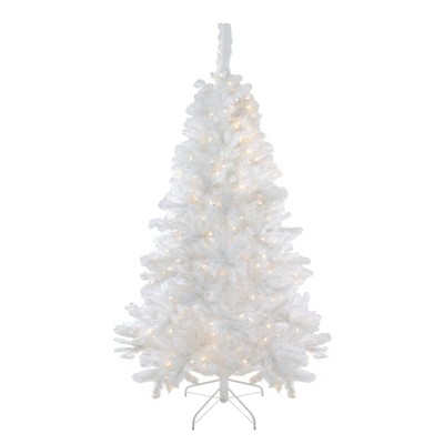 Northlight 6.5' Prelit Artificial Christmas Tree LED Single Plug Medium Iridescent Pine White - Multi Lights