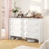 FUFU&GAGA Contemporary Chest of Drawers White 6 - Drawer Dresser: A Fusion of Minimalist Design and Ample Storage for Bedroom - 2 of 4