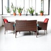 Outdoor Rattan Wicker Patio Furniture Set with Coffee Table,Loveseat & Chairs – patio Conversation Set for Garden,Porch,Balcony - 2 of 4