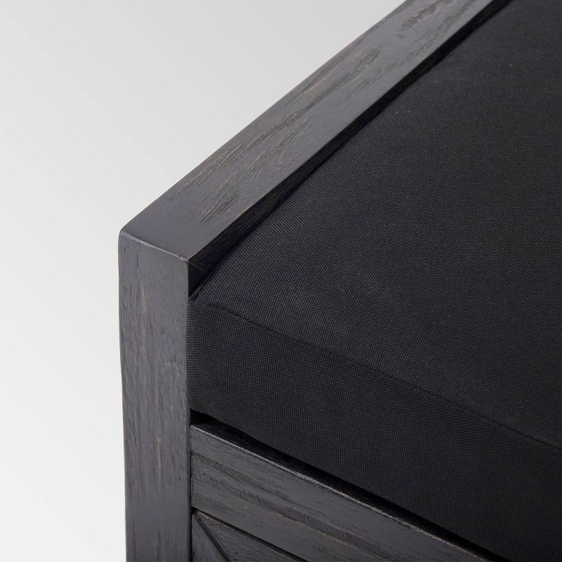 Cantebella Modern Storage Bench Dark Gray/Black - Christopher Knight Home, 6 of 8