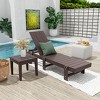 WestinTrends Ashore Modern Poly Reclining Chaise Lounge With Wheels plus side table included - 2 of 4
